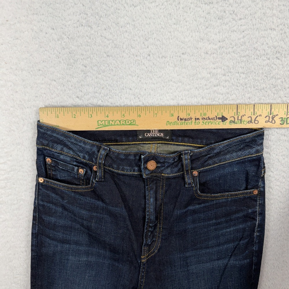 The Castings High Rise Flare Blue Jeans Womens 29 (27x33) Dark Blue Made in USA - Picture 6 of 11